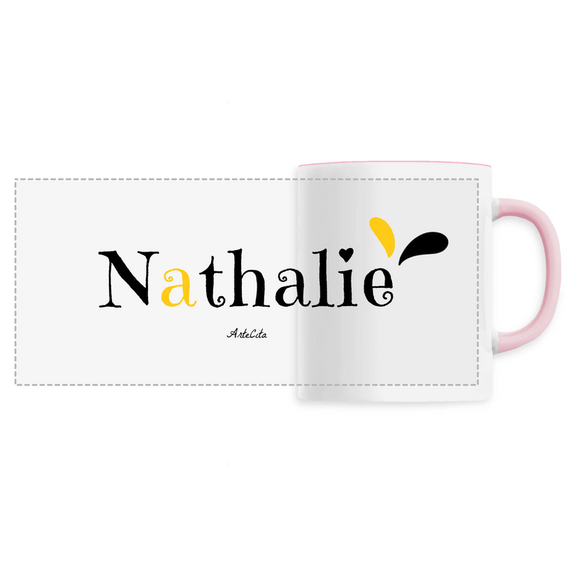 Cadeau anniversaire : Mug - Nathalie - 6 Coloris - Cadeau Original - Cadeau Personnalisable - Cadeaux-Positifs.com -Unique-Rose-