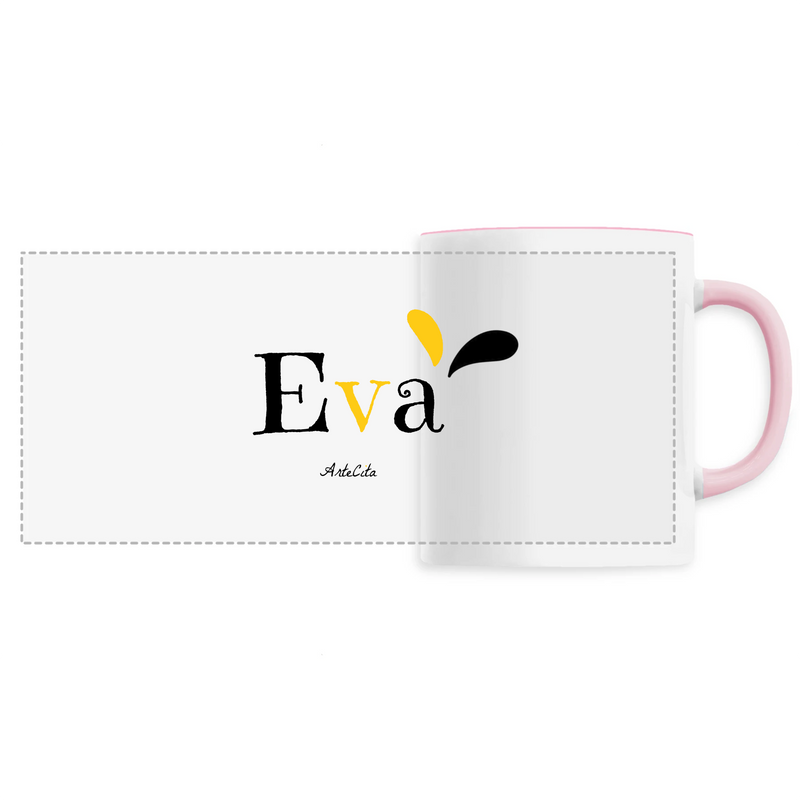 Cadeau anniversaire : Mug - Eva - 6 Coloris - Cadeau Original - Cadeau Personnalisable - Cadeaux-Positifs.com -Unique-Rose-