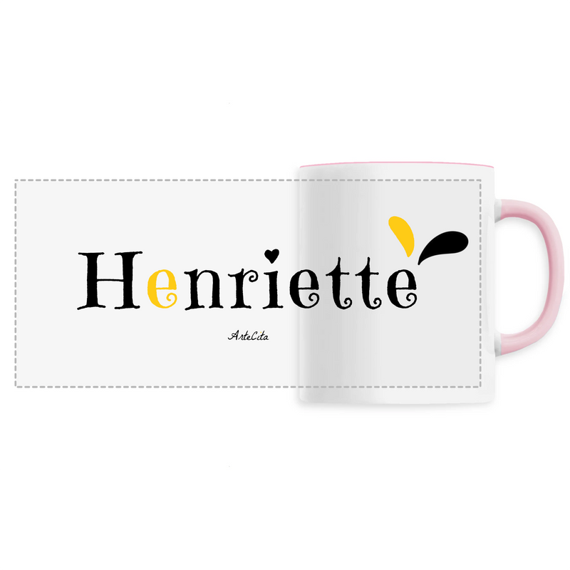 Cadeau anniversaire : Mug - Henriette - 6 Coloris - Cadeau Original - Cadeau Personnalisable - Cadeaux-Positifs.com -Unique-Rose-