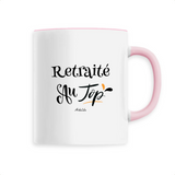 Mug - Retraité au Top - 6 Coloris - Cadeau Original - Cadeau Personnalisable - Cadeaux-Positifs.com -Unique-Rose-