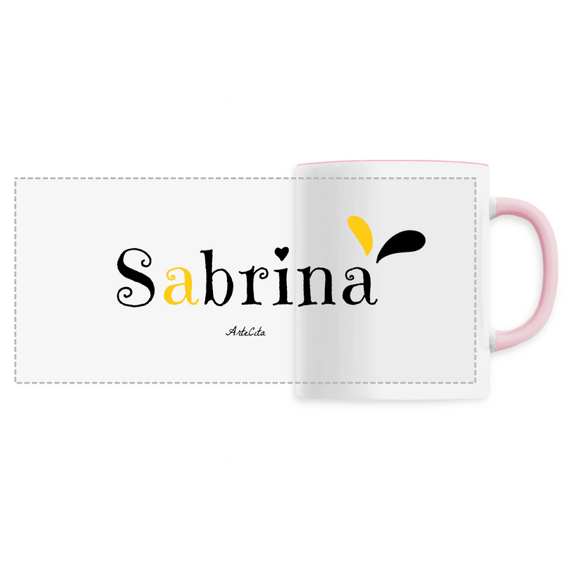 Cadeau anniversaire : Mug - Sabrina - 6 Coloris - Cadeau Original - Cadeau Personnalisable - Cadeaux-Positifs.com -Unique-Rose-