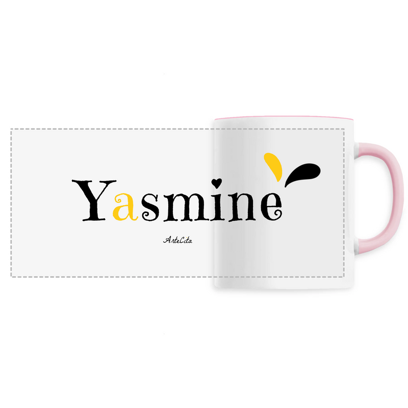 Cadeau anniversaire : Mug - Yasmine - 6 Coloris - Cadeau Original - Cadeau Personnalisable - Cadeaux-Positifs.com -Unique-Rose-