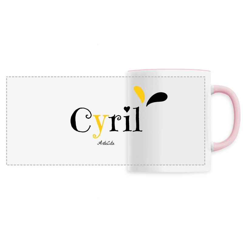 Cadeau anniversaire : Mug - Cyril - 6 Coloris - Cadeau Original - Cadeau Personnalisable - Cadeaux-Positifs.com -Unique-Rose-