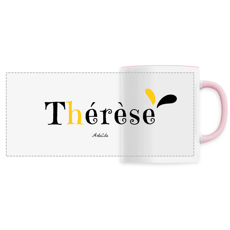 Cadeau anniversaire : Mug - Thérèse - 6 Coloris - Cadeau Original - Cadeau Personnalisable - Cadeaux-Positifs.com -Unique-Rose-