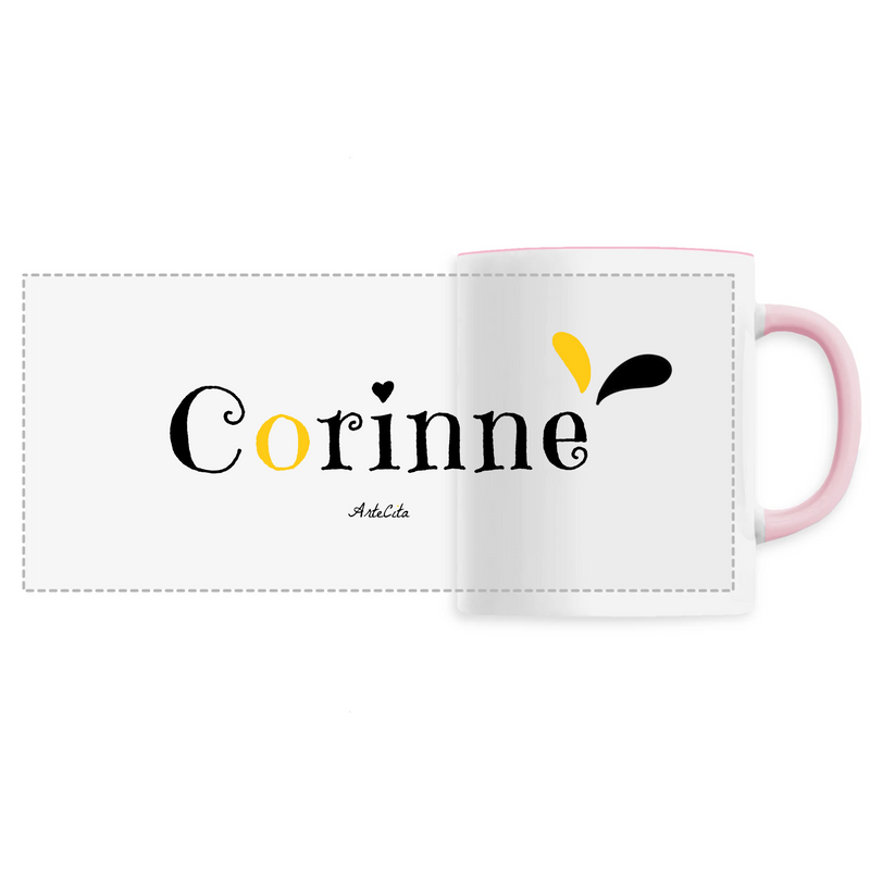 Cadeau anniversaire : Mug - Corinne - 6 Coloris - Cadeau Original - Cadeau Personnalisable - Cadeaux-Positifs.com -Unique-Rose-