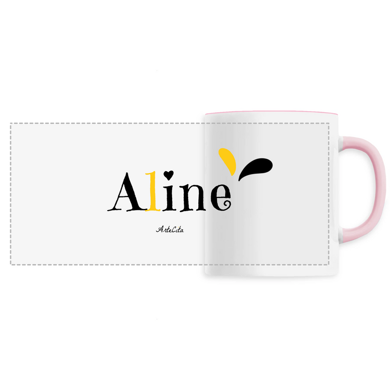 Cadeau anniversaire : Mug - Aline - 6 Coloris - Cadeau Original - Cadeau Personnalisable - Cadeaux-Positifs.com -Unique-Rose-