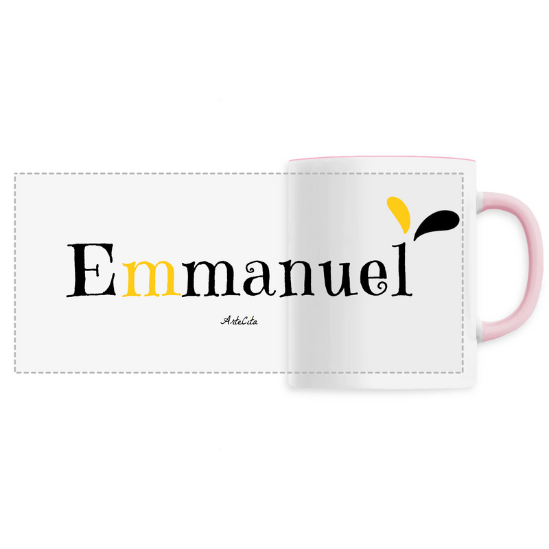 Cadeau anniversaire : Mug - Emmanuel - 6 Coloris - Cadeau Original - Cadeau Personnalisable - Cadeaux-Positifs.com -Unique-Rose-