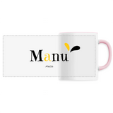Mug - Manu - 6 Coloris - Cadeau Original - Cadeau Personnalisable - Cadeaux-Positifs.com -Unique-Rose-