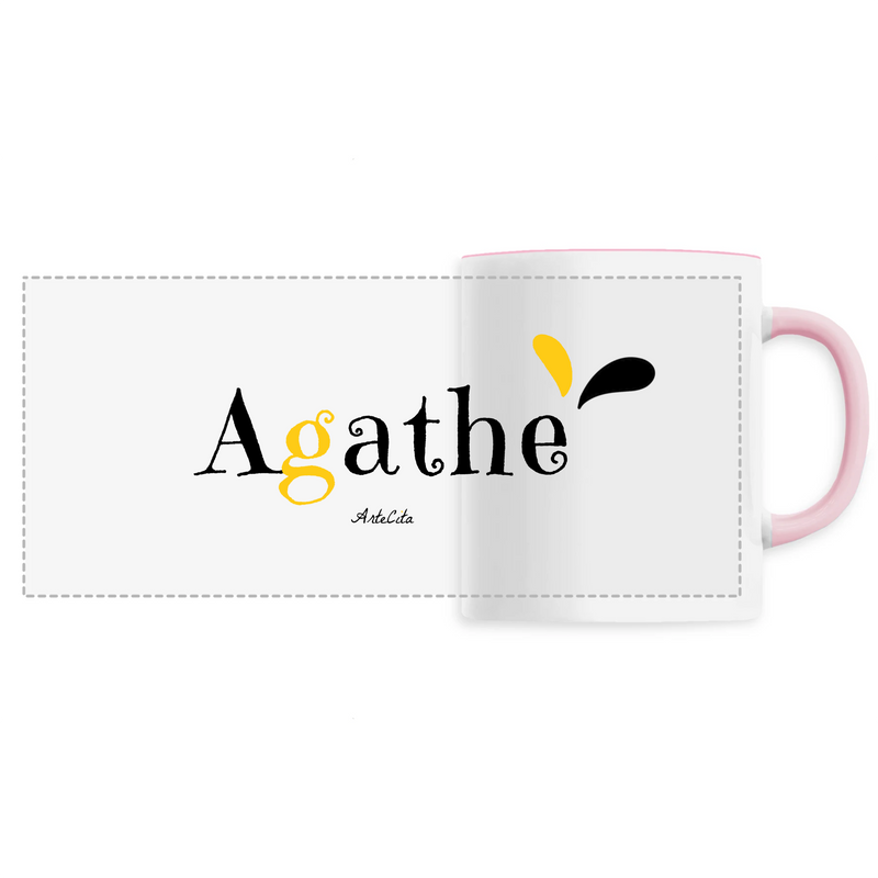 Cadeau anniversaire : Mug - Agathe - 6 Coloris - Cadeau Original - Cadeau Personnalisable - Cadeaux-Positifs.com -Unique-Rose-