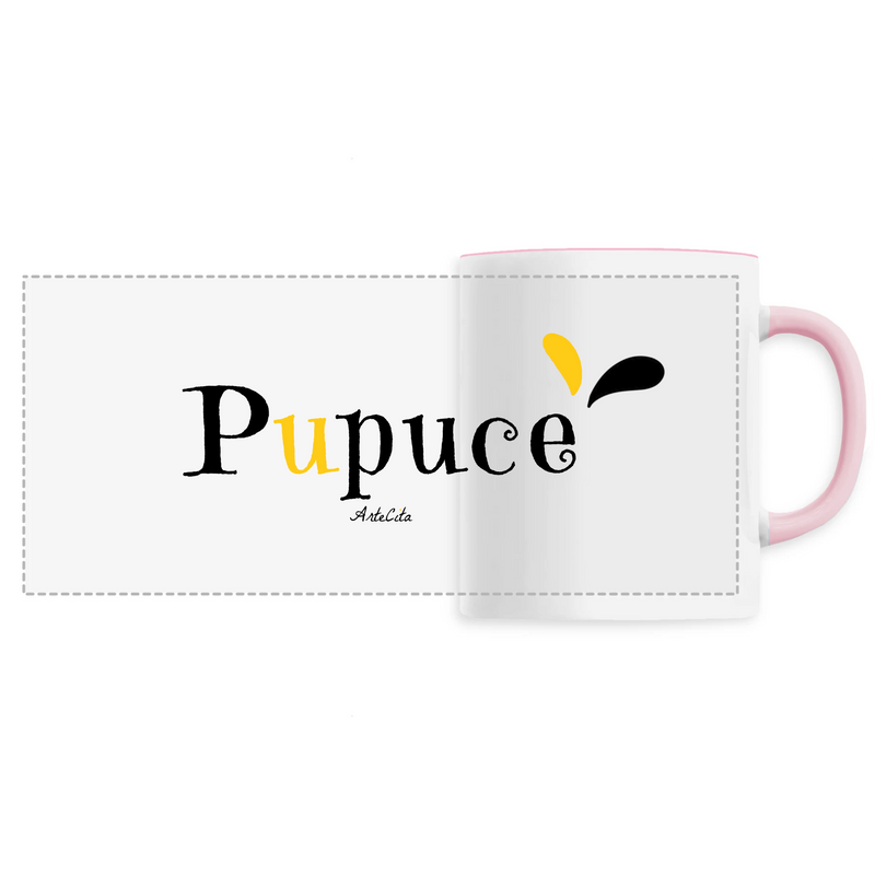 Cadeau anniversaire : Mug - Pupuce - 6 Coloris - Cadeau Original - Cadeau Personnalisable - Cadeaux-Positifs.com -Unique-Rose-