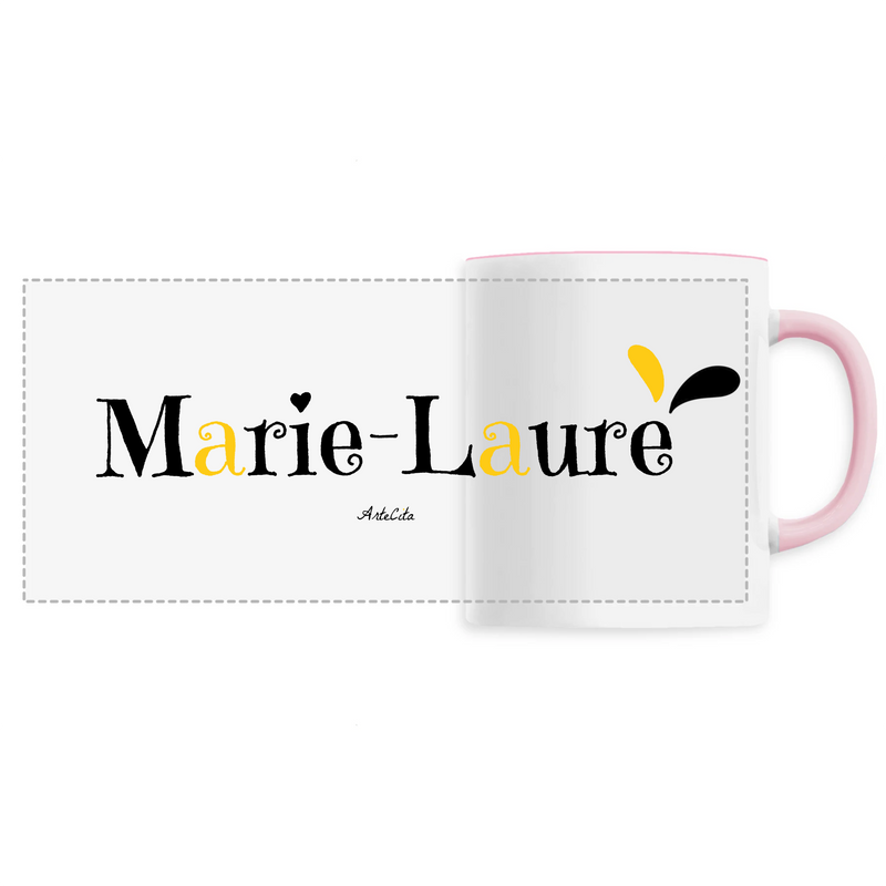 Cadeau anniversaire : Mug - Marie-Laure - 6 Coloris - Cadeau Original - Cadeau Personnalisable - Cadeaux-Positifs.com -Unique-Rose-
