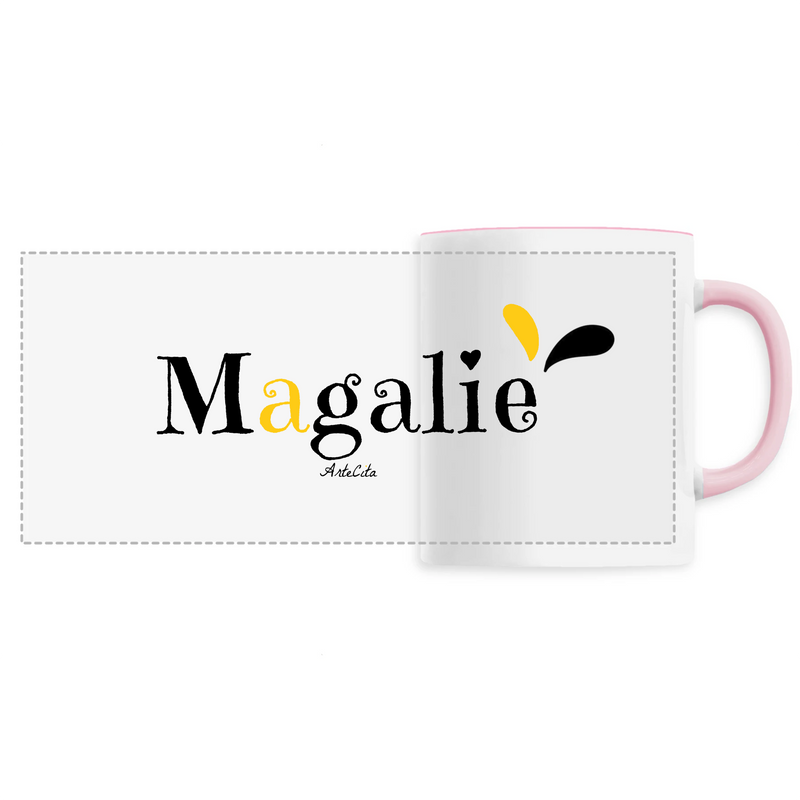 Cadeau anniversaire : Mug - Magalie - 6 Coloris - Cadeau Original - Cadeau Personnalisable - Cadeaux-Positifs.com -Unique-Rose-