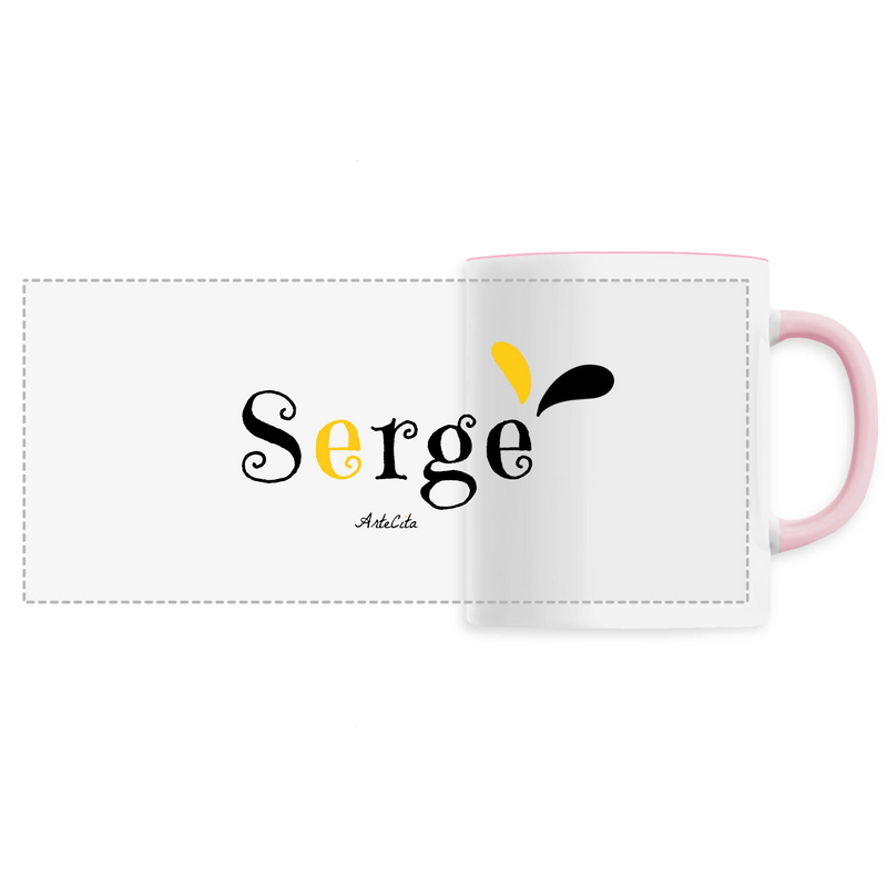 Cadeau anniversaire : Mug - Serge - 6 Coloris - Cadeau Original - Cadeau Personnalisable - Cadeaux-Positifs.com -Unique-Rose-