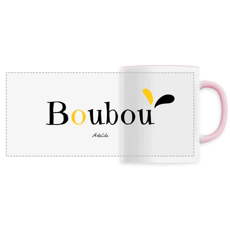 Cadeau anniversaire : Mug - Boubou - 6 Coloris - Cadeau Original - Cadeau Personnalisable - Cadeaux-Positifs.com -Unique-Rose-