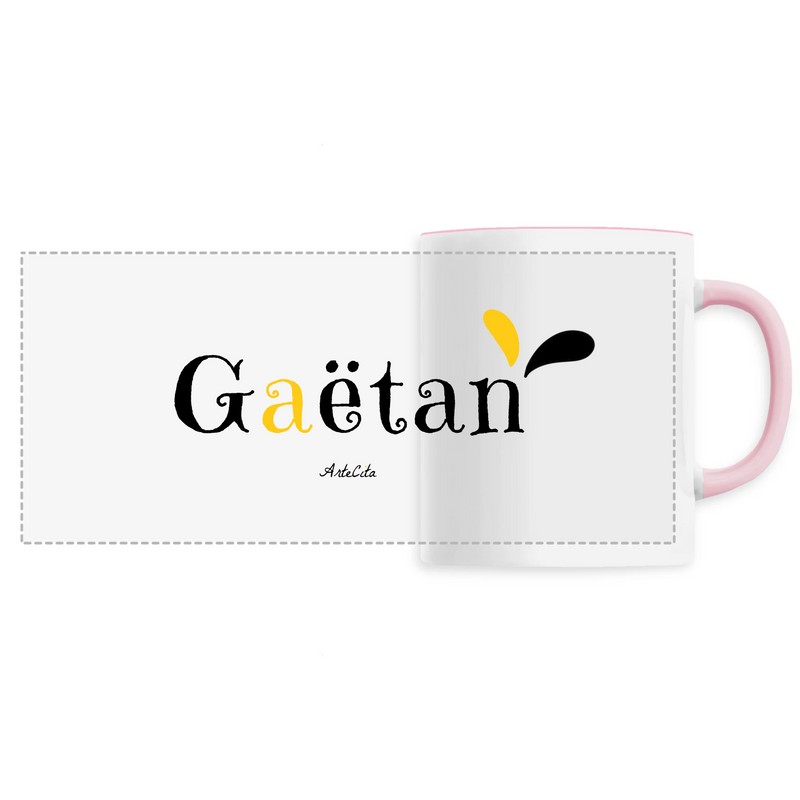 Cadeau anniversaire : Mug - Gaëtan - 6 Coloris - Cadeau Original - Cadeau Personnalisable - Cadeaux-Positifs.com -Unique-Rose-