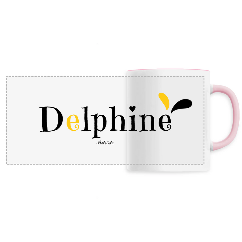 Cadeau anniversaire : Mug - Delphine - 6 Coloris - Cadeau Original - Cadeau Personnalisable - Cadeaux-Positifs.com -Unique-Rose-