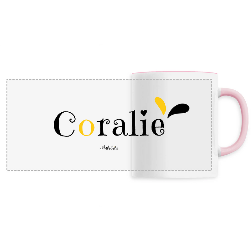 Cadeau anniversaire : Mug - Coralie - 6 Coloris - Cadeau Original - Cadeau Personnalisable - Cadeaux-Positifs.com -Unique-Rose-