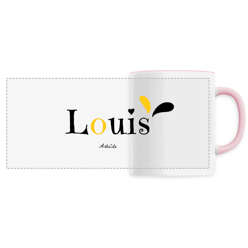 Cadeau anniversaire : Mug - Louis - 6 Coloris - Cadeau Original - Cadeau Personnalisable - Cadeaux-Positifs.com -Unique-Rose-