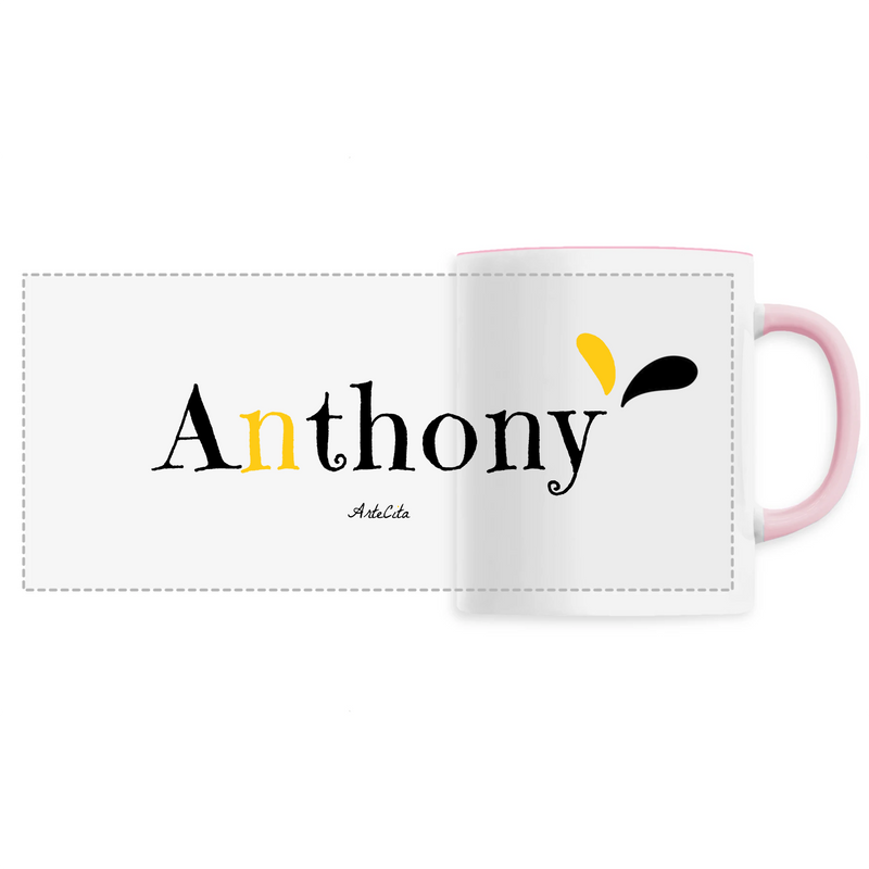 Cadeau anniversaire : Mug - Anthony - 6 Coloris - Cadeau Original - Cadeau Personnalisable - Cadeaux-Positifs.com -Unique-Rose-
