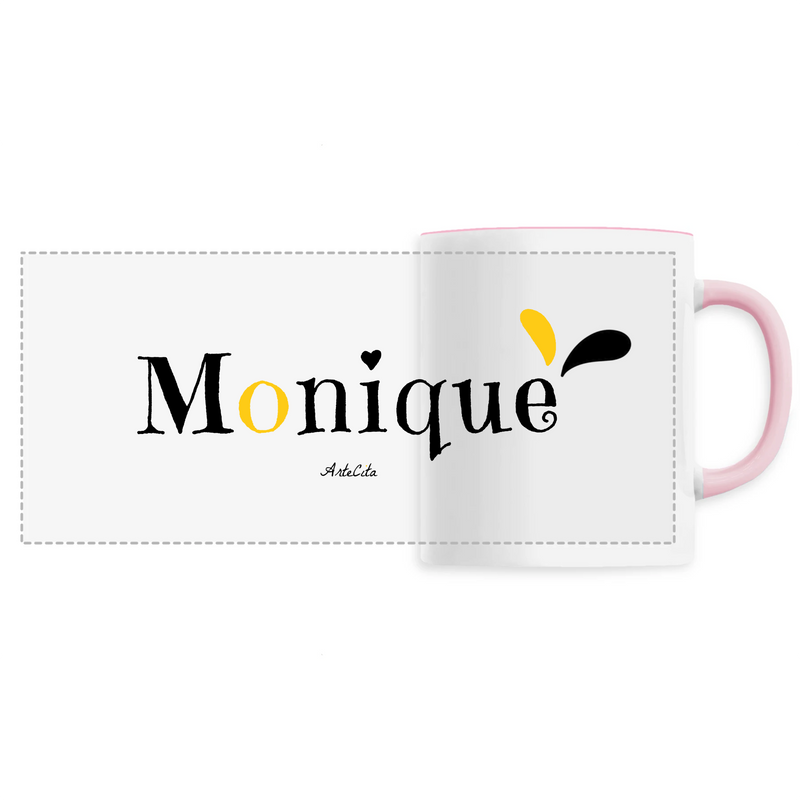 Cadeau anniversaire : Mug - Monique - 6 Coloris - Cadeau Original - Cadeau Personnalisable - Cadeaux-Positifs.com -Unique-Rose-