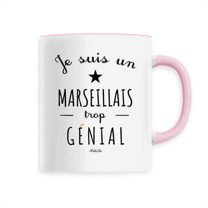 Cadeau anniversaire : Mug - Un Marseillais trop Génial - 6 Coloris - Cadeau Original - Cadeau Personnalisable - Cadeaux-Positifs.com -Unique-Rose-