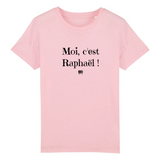 T-Shirt Enfant - Moi c'est Raphaël - Coton Bio - Cadeau Original - Cadeau Personnalisable - Cadeaux-Positifs.com -3-4 ans-Rose-