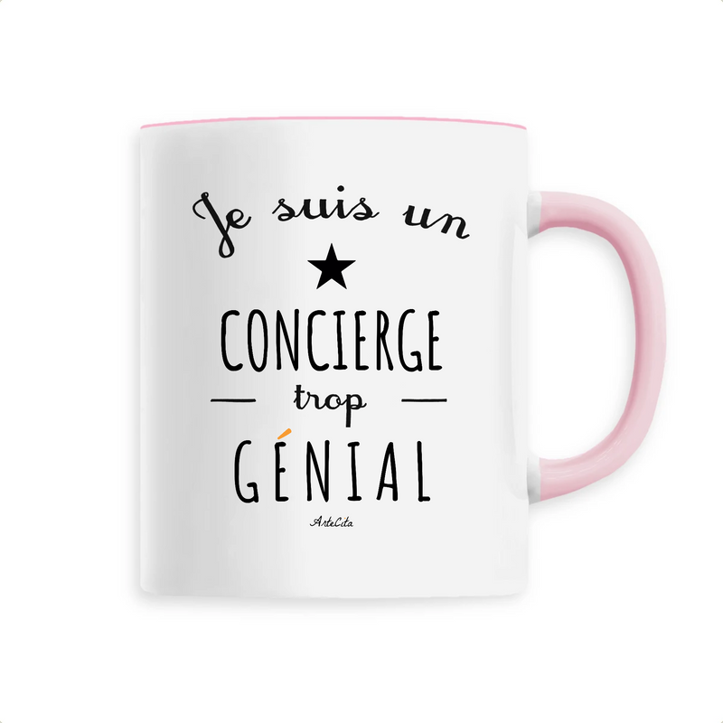 Cadeau anniversaire : Mug - Un Concierge trop Génial - 6 Coloris - Cadeau Original - Cadeau Personnalisable - Cadeaux-Positifs.com -Unique-Rose-