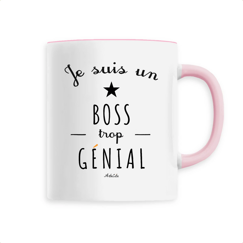 Cadeau anniversaire : Mug - Un Boss trop Génial - 6 Coloris - Cadeau Original - Cadeau Personnalisable - Cadeaux-Positifs.com -Unique-Rose-