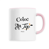 Mug - Coloc au Top - 6 Coloris - Cadeau Original - Cadeau Personnalisable - Cadeaux-Positifs.com -Unique-Rose-