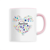 Mug - Justine (Coeur) - 6 Coloris - Cadeau Unique & Tendre - Cadeau Personnalisable - Cadeaux-Positifs.com -Unique-Rose-