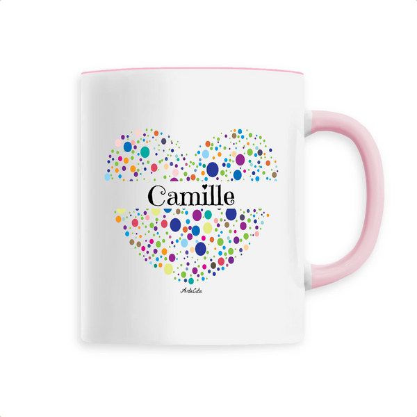 Mug - Camille (Coeur) - 6 Coloris - Cadeau Unique & Tendre - Cadeau Personnalisable - Cadeaux-Positifs.com -Unique-Rose-