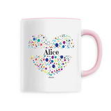 Mug - Alice (Coeur) - 6 Coloris - Cadeau Unique & Tendre Cette tasse personnalisée - Cadeau Personnalisable - Cadeaux-Positifs.com -Unique-Rose-