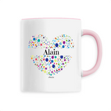 Mug - Alain (Coeur) - 6 Coloris - Cadeau Unique & Tendre - Cadeau Personnalisable - Cadeaux-Positifs.com -Unique-Rose-