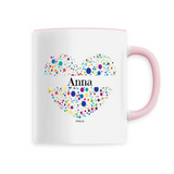 Mug - Anna (Coeur) - 6 Coloris - Cadeau Unique & Tendre - Cadeau Personnalisable - Cadeaux-Positifs.com -Unique-Rose-