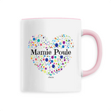 Mug - Mamie Poule (Coeur) - 6 Coloris - Cadeau Unique & Tendre - Cadeau Personnalisable - Cadeaux-Positifs.com -Unique-Rose-