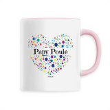 Mug - Papy Poule (Coeur) - 6 Coloris - Cadeau Unique & Tendre - Cadeau Personnalisable - Cadeaux-Positifs.com -Unique-Rose-