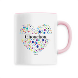 Mug - Chouchou (Coeur) - 6 Coloris - Cadeau Unique & Tendre - Cadeau Personnalisable - Cadeaux-Positifs.com -Unique-Rose-