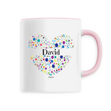 Mug - David (Coeur) - 6 Coloris - Cadeau Unique & Tendre - Cadeau Personnalisable - Cadeaux-Positifs.com -Unique-Rose-