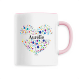 Mug - Aurélie (Coeur) - 6 Coloris - Cadeau Unique & Tendre - Cadeau Personnalisable - Cadeaux-Positifs.com -Unique-Rose-
