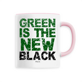 Mug - Green Is The New Black - 6 Coloris - Cadeau Engagé Ecolo - Cadeau Personnalisable - Cadeaux-Positifs.com -Unique-Rose-