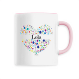 Mug - Lola (Coeur) - 6 Coloris - Cadeau Unique & Tendre - Cadeau Personnalisable - Cadeaux-Positifs.com -Unique-Rose-
