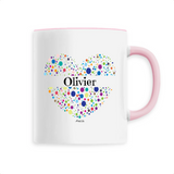 Mug - Olivier (Coeur) - 6 Coloris - Cadeau Unique & Tendre - Cadeau Personnalisable - Cadeaux-Positifs.com -Unique-Rose-