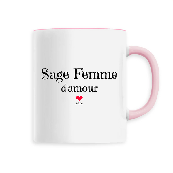 Mug - Sage Femme d'amour - 6 Coloris - Cadeau Original - Cadeau Personnalisable - Cadeaux-Positifs.com -Unique-Rose-