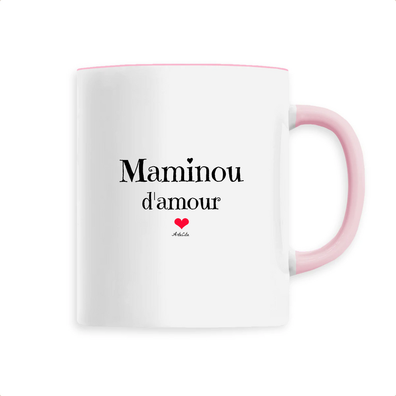 Cadeau anniversaire : Mug - Maminou d'amour - 6 Coloris - Cadeau Original - Cadeau Personnalisable - Cadeaux-Positifs.com -Unique-Rose-