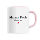 Mug - Maman Poule d'amour - 6 Coloris - Cadeau Original - Cadeau Personnalisable - Cadeaux-Positifs.com -Unique-Rose-