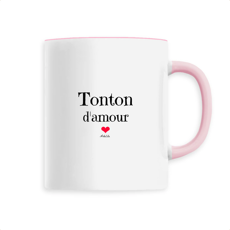 Cadeau anniversaire : Mug - Tonton d'amour - 6 Coloris - Cadeau Original - Cadeau Personnalisable - Cadeaux-Positifs.com -Unique-Rose-