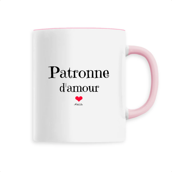 Mug - Patronne d'amour - 6 Coloris - Cadeau Original - Cadeau Personnalisable - Cadeaux-Positifs.com -Unique-Rose-