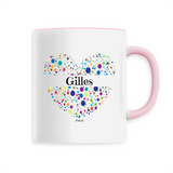 Mug - Gilles (Coeur) - 6 Coloris - Cadeau Unique & Tendre - Cadeau Personnalisable - Cadeaux-Positifs.com -Unique-Rose-