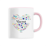 Mug - Vincent (Coeur) - 6 Coloris - Cadeau Unique & Tendre - Cadeau Personnalisable - Cadeaux-Positifs.com -Unique-Rose-