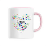 Mug - Lucas (Coeur) - 6 Coloris - Cadeau Unique & Tendre - Cadeau Personnalisable - Cadeaux-Positifs.com -Unique-Rose-